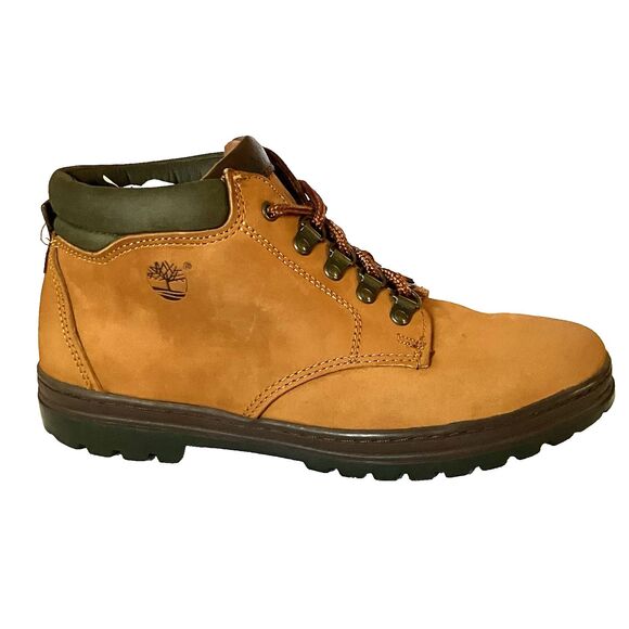 Timberland Boots Vtg Y2K Nubuck Hiking Mid Lace Lug Wheat 9 41 Women Gorp Preppy - Picture 11 of 16